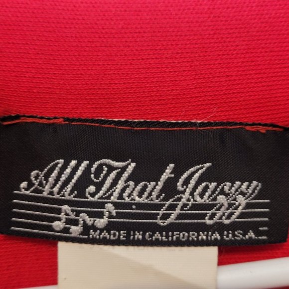 Vintage 80s Drop Waist Tiered Ruffle Dress Red Retro Button Down Sz 7/8 Cocktail - Picture 16 of 16